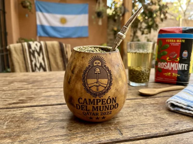 Mate Campeón del Mundo con Rosamonte listo para cebar